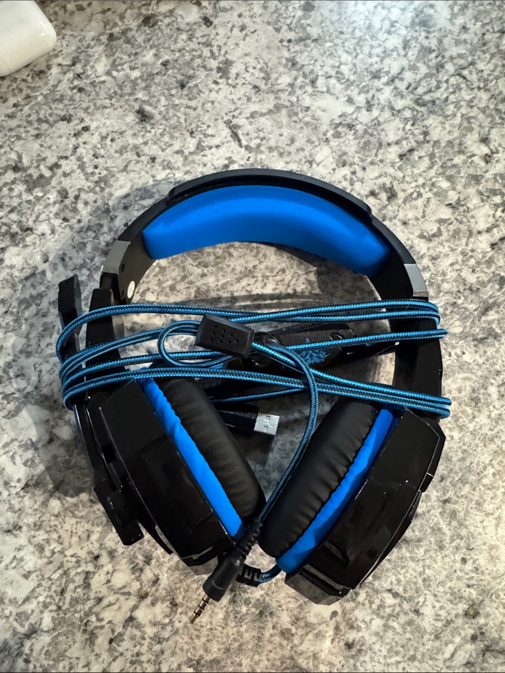 Blue Over-Ear Gaming Headset with Microphone